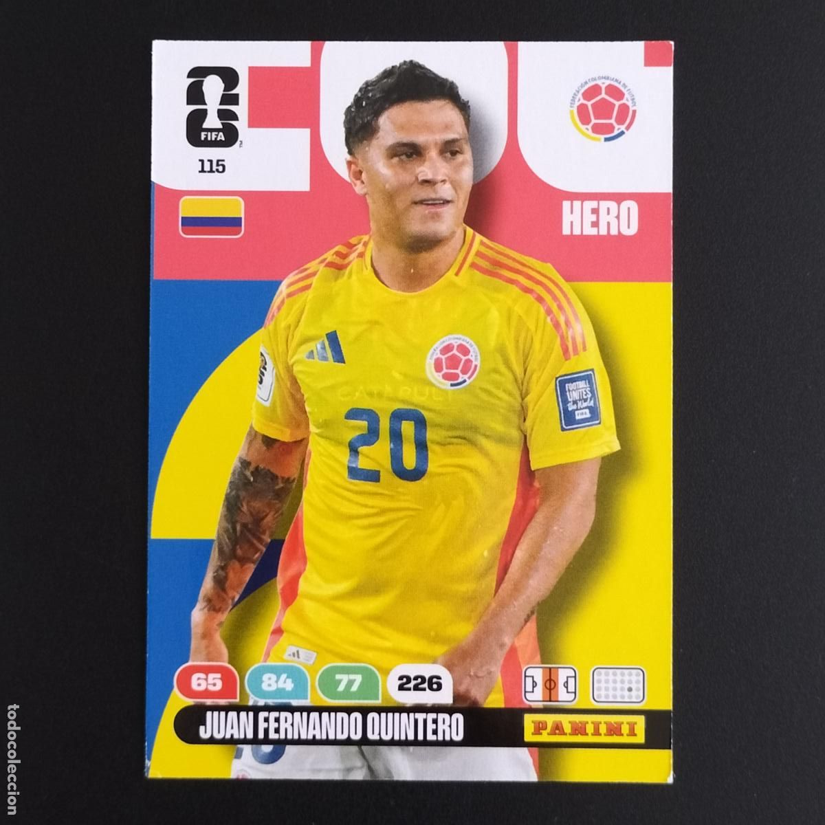 Cromos de F&uacute;tbol: 115 JUAN FERNANDO QUINTERO COLOMBIA CROMOS ADRENALYN XL MUNDIAL 26 2026 FIFA WORLD CUP PANINI