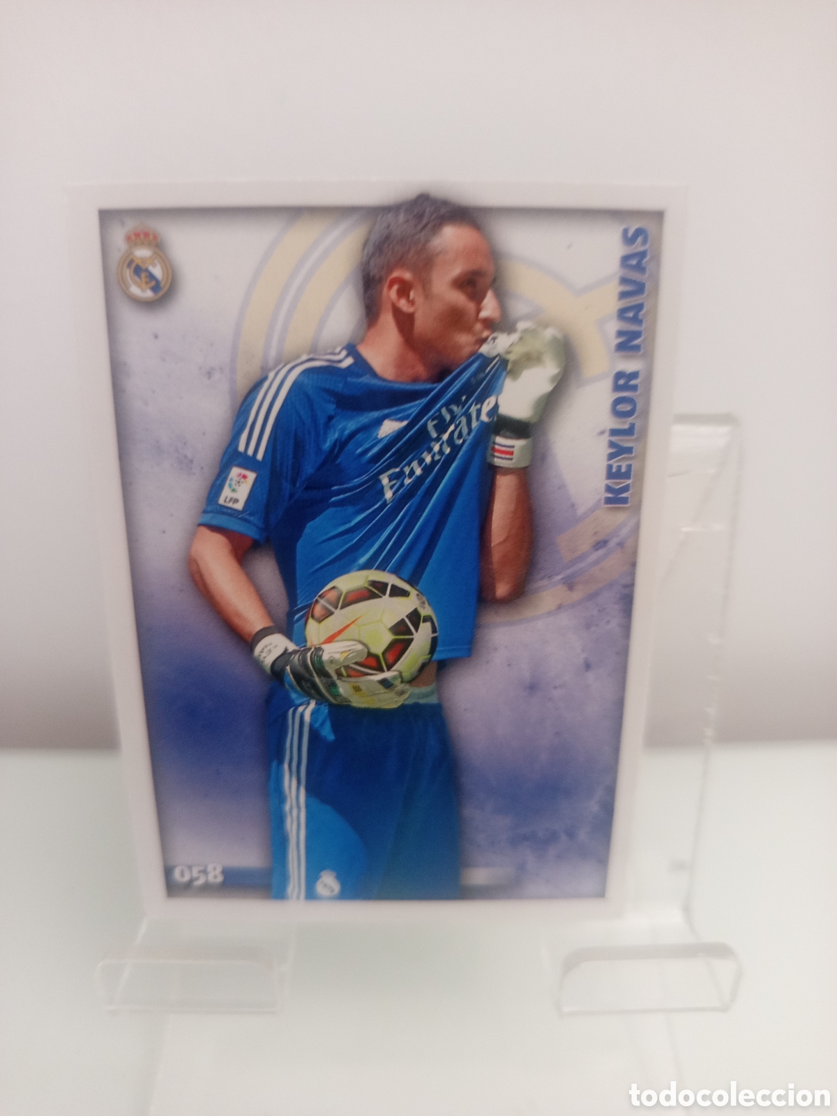 Fu&szlig;ball-Sticker: ❇️ CROMO ⚽ KEYLOR NAVAS REAL MADRID 58 058 FICHAS LIGA 2015 14 15 2014 2015 MUNDICROMO ❇️