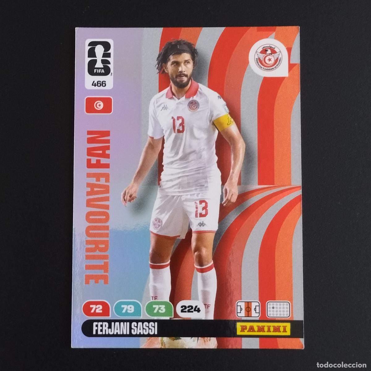 Cromos de F&uacute;tbol: 466 FERJANI SASSI FAN FAVOURITE TUNEZ CROMOS ADRENALYN XL MUNDIAL 26 2026 FIFA WORLD CUP PANINI