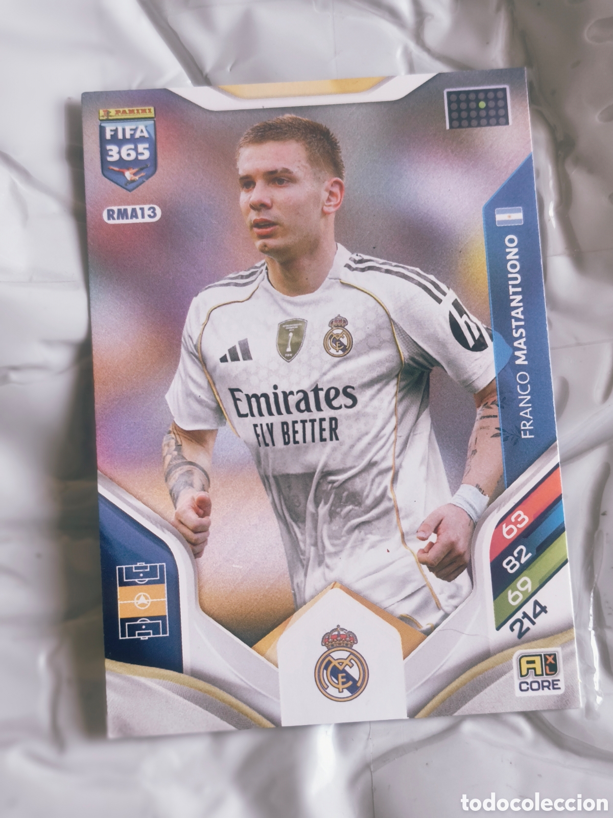 Cromos de F&uacute;tbol: Carta Franco Mastantuono Core RMA13 - Panini FIFA 365 Adrenalyn XL Real Madrid