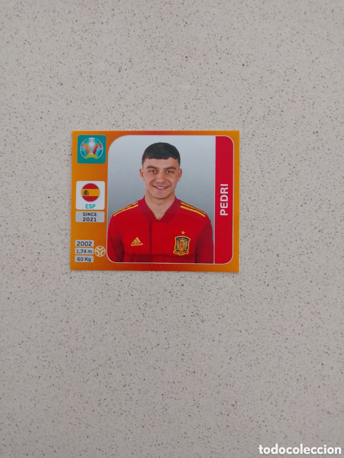 Cromos de F&uacute;tbol: CROMO ACTUALIZACI&Oacute;N N&Uacute;MERO A7 PEDRI ROOKIE ESPA&Ntilde;A EUROCOPA 2020. PANINI.