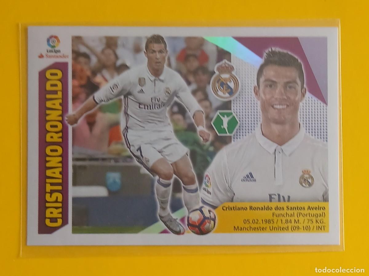 Fu&szlig;ball-Sticker: CROMO ADHESIVO n&ordm; 16 CRISTIANO RONALDO REAL MADRID EDICIONES ESTE LIGA 2017-2018. Nuevo.