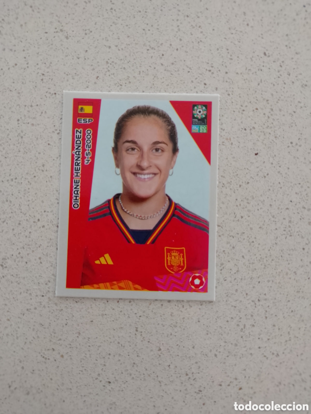 Fu&szlig;ball-Sticker: CROMO ACTUALIZACI&Oacute;N J5 OIHANE HERN&Aacute;NDEZ ESPA&Ntilde;A MUNDIAL FEMENINO 2023. PANINI.