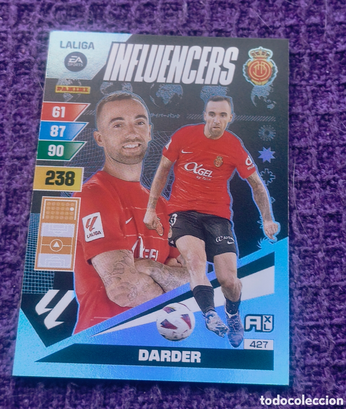 Cromos de F&uacute;tbol: Carta Darder Influencers 427 - Adrenalyn XL 2023/24 Panini