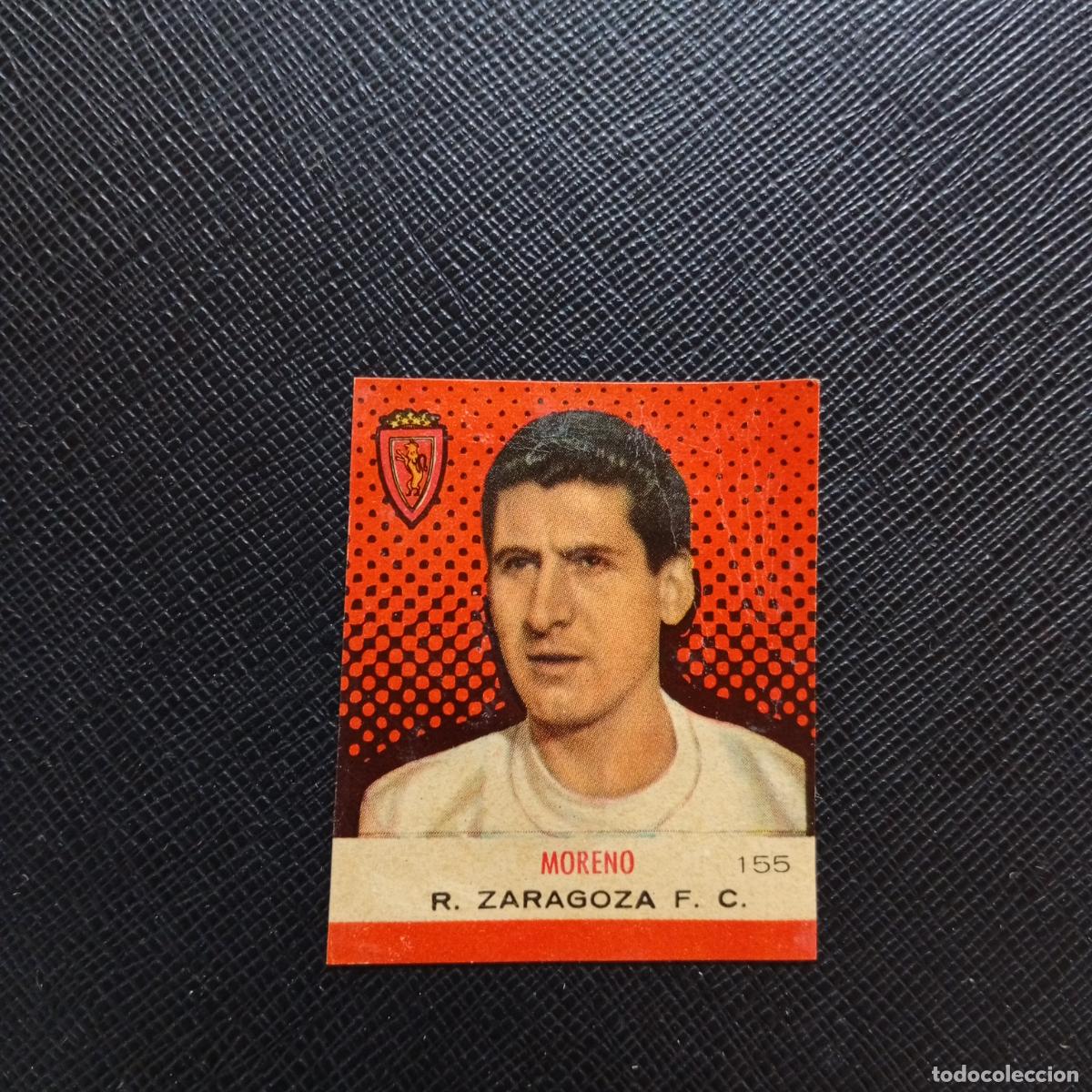 Cromos de F&uacute;tbol: 155 MORENO ZARAGOZA BRUGUERA CAMPEONES 1957 1958 CROMO FUTBOL 57 58 - DESPEGADO - A44 PG379