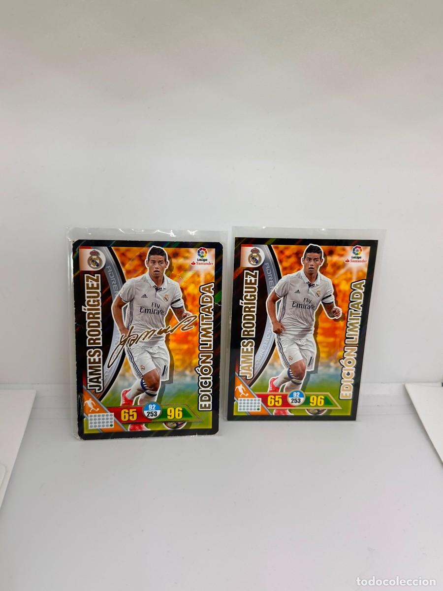 Cromos de F&uacute;tbol: James Rodriguez Real Madrid Edicion Limitada Panini Adrenalyn 2016 17 con y sin Firma