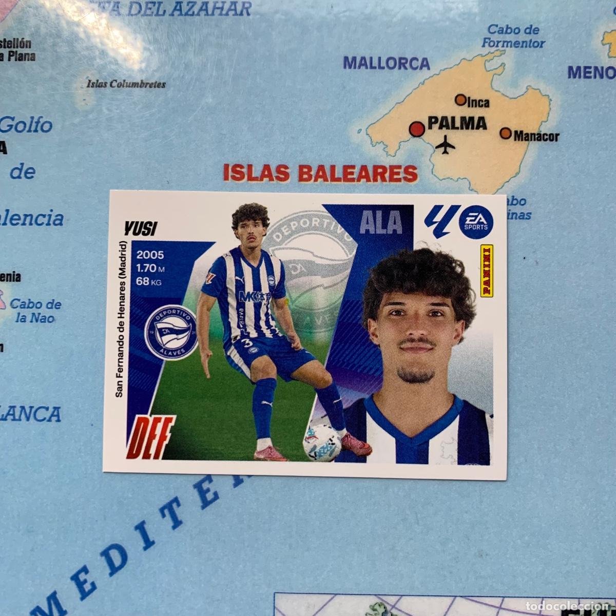 Cromos de F&uacute;tbol: Yusi coloca n&uacute;mero 6 Bis Del Alav&eacute;s cromo liga este 25-26 2025-2026