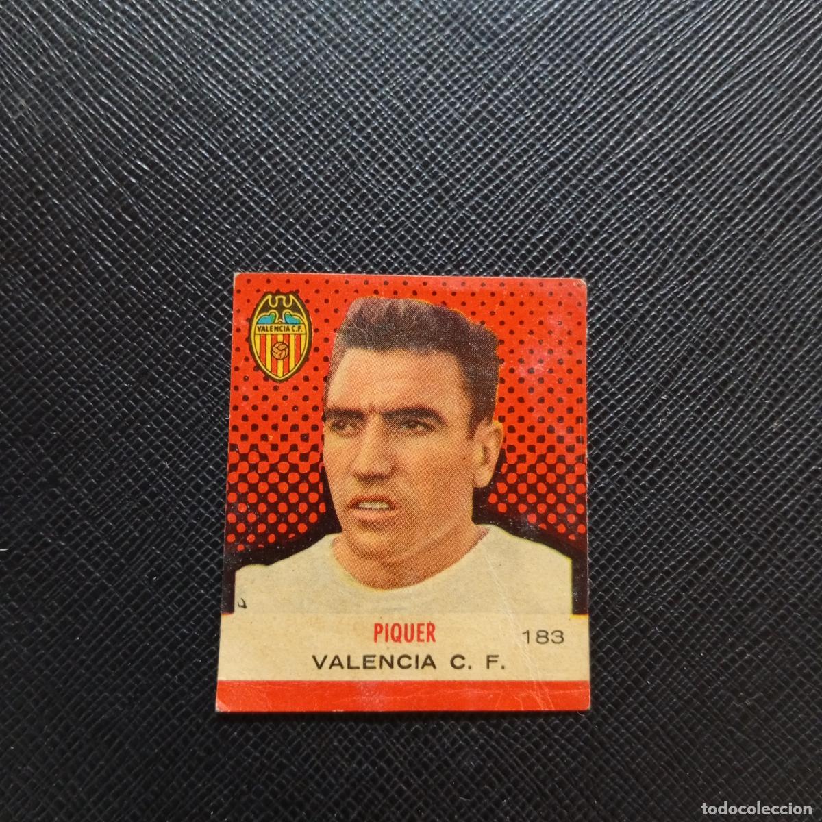 Fu&szlig;ball-Sticker: 183 PIQUER VALENCIA BRUGUERA CAMPEONES 1957 1958 CROMO FUTBOL 57 58 - DESPEGADO - A43 PG14