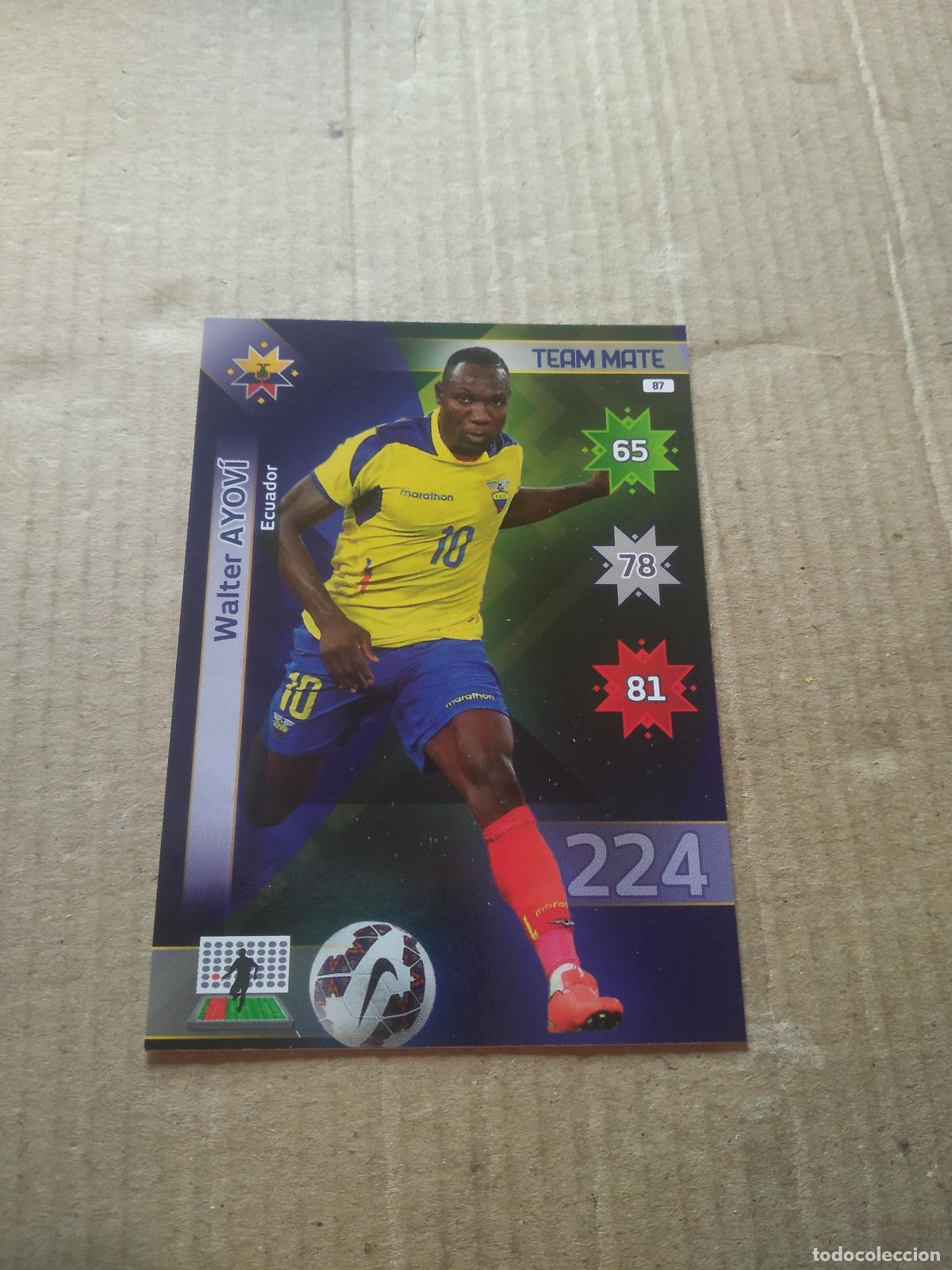 Fu&szlig;ball-Sticker: 87 WALTER AYOVI ECUADOR CROMO FUTBOL PANINI COPA AMERICA 2015 ADRENALYN
