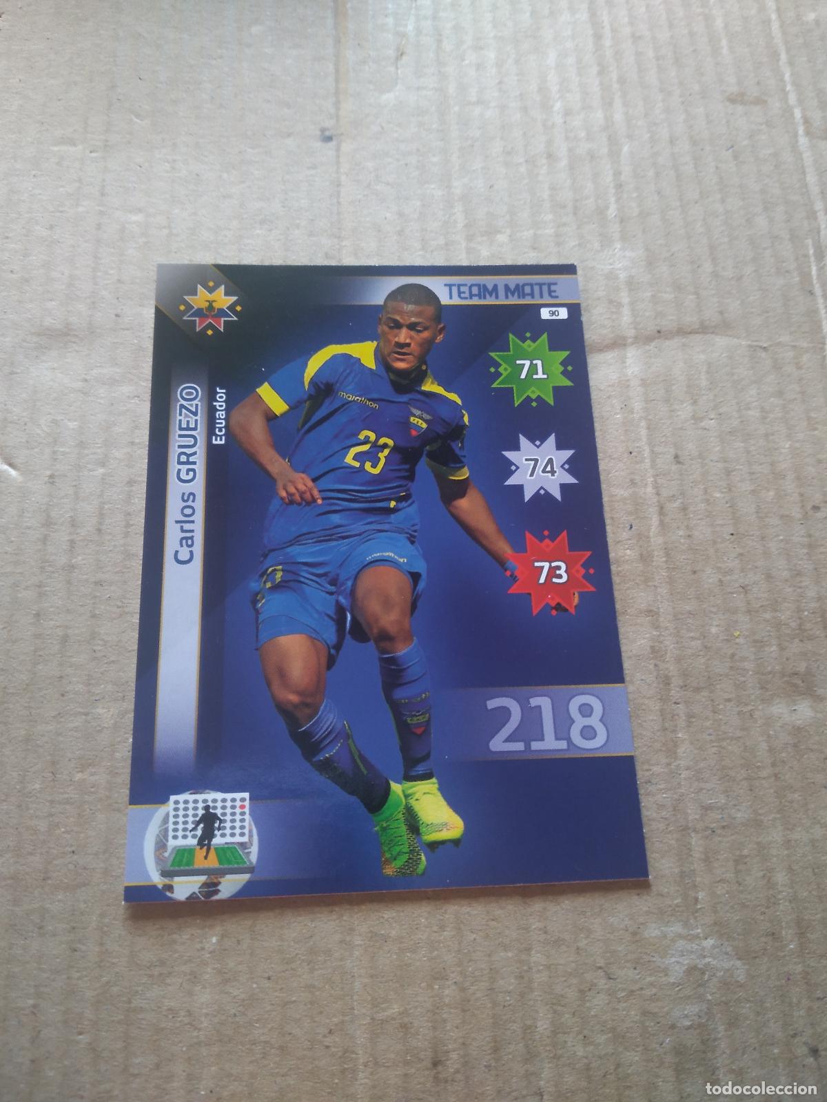 Fu&szlig;ball-Sticker: 90 CARLOS GRUEZO ECUADOR CROMO FUTBOL PANINI COPA AMERICA 2015 ADRENALYN