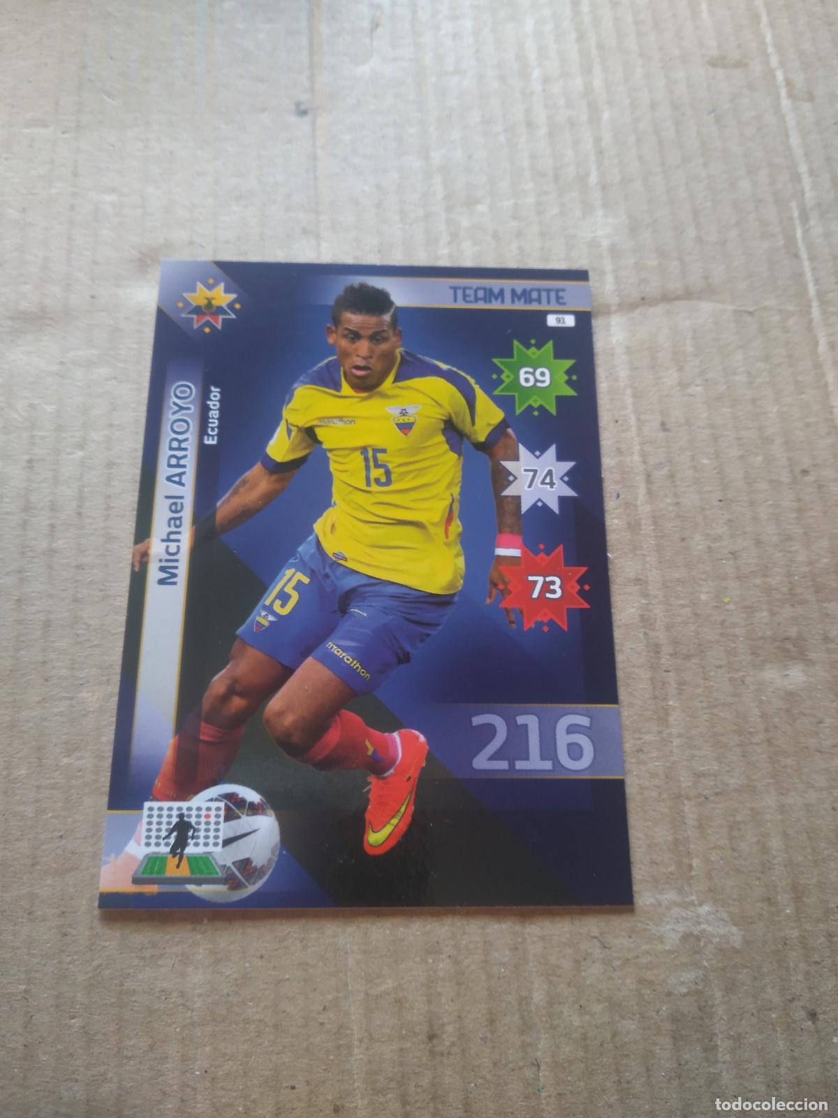 Fu&szlig;ball-Sticker: 91 MICHAEL ARROYO ECUADOR CROMO FUTBOL PANINI COPA AMERICA 2015 ADRENALYN
