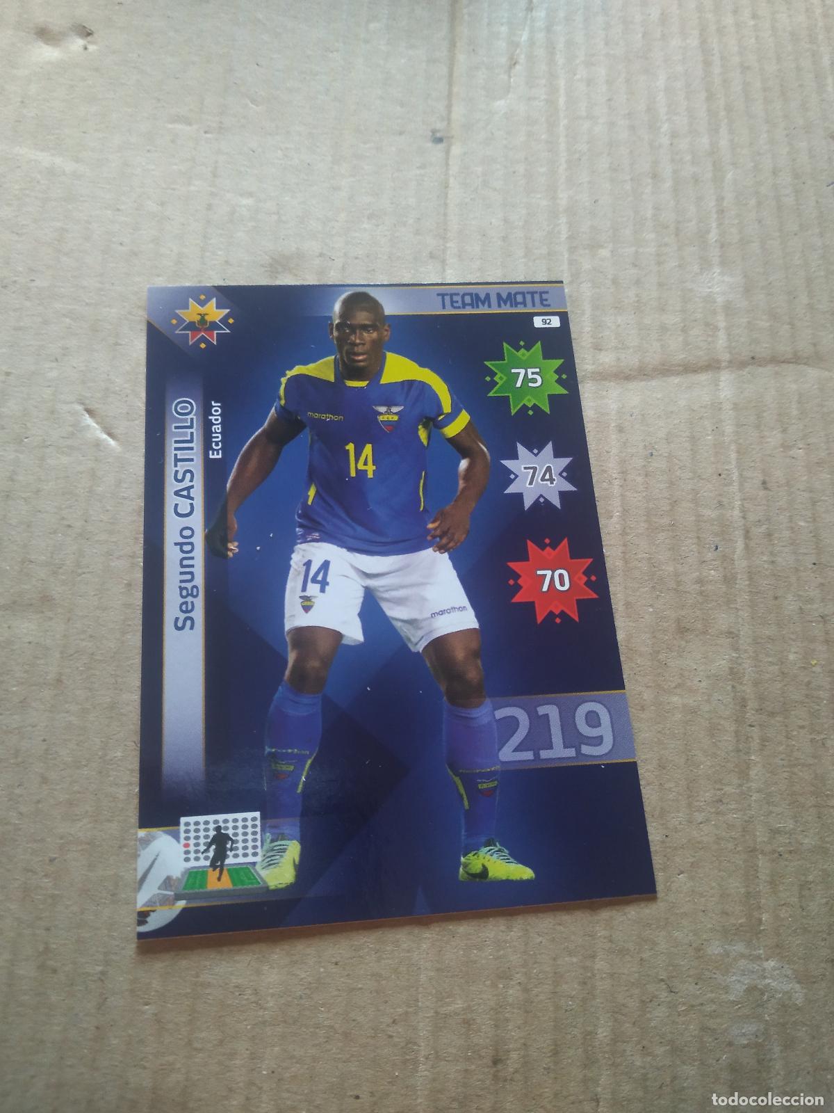 Fu&szlig;ball-Sticker: 92 SEGUNDO CASTILLO ECUADOR CROMO FUTBOL PANINI COPA AMERICA 2015 ADRENALYN