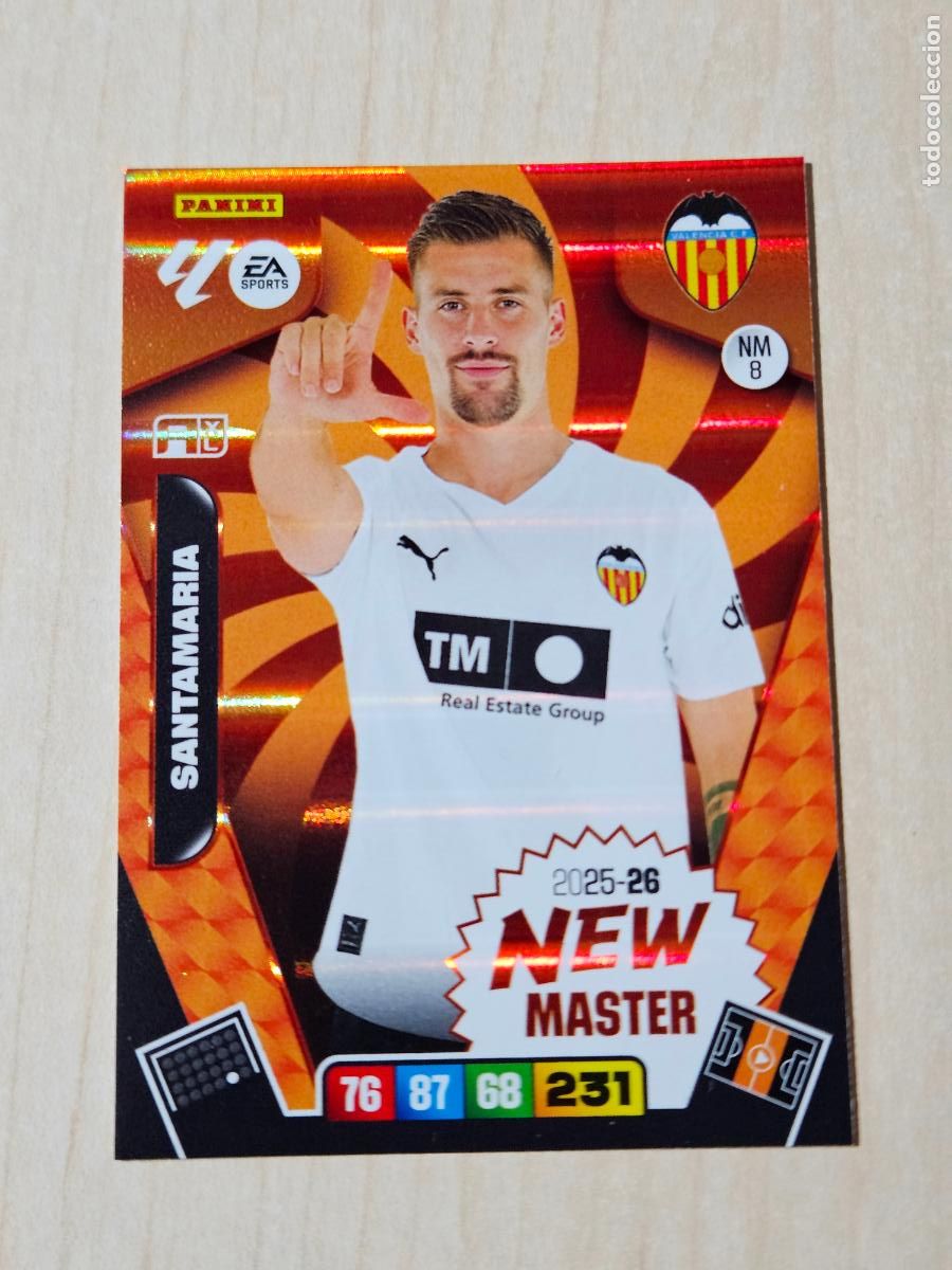 Fu&szlig;ball-Sticker: FICHA N&ordm; 8 SANTAMARIA - ADRENALYN 25 26 - PANINI 2025 - 26 - CROMO - NEW MASTER