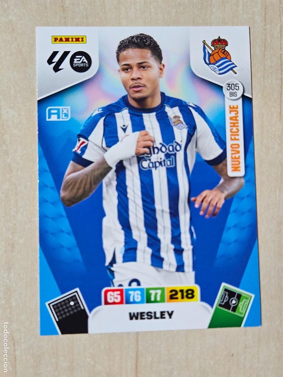 Fu&szlig;ball-Sticker: FICHA N&ordm; BIS 305 WESLEY - ADRENALYN 25 26 - PANINI 2025 - 26 - CROMO - NUEVO FICHAJE
