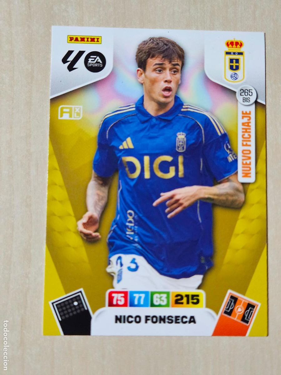 Fu&szlig;ball-Sticker: FICHA N&ordm; BIS 265 NICO FONSECA - ADRENALYN 25 26 - PANINI 2025 - 26 - CROMO - NUEVO FICHAJE