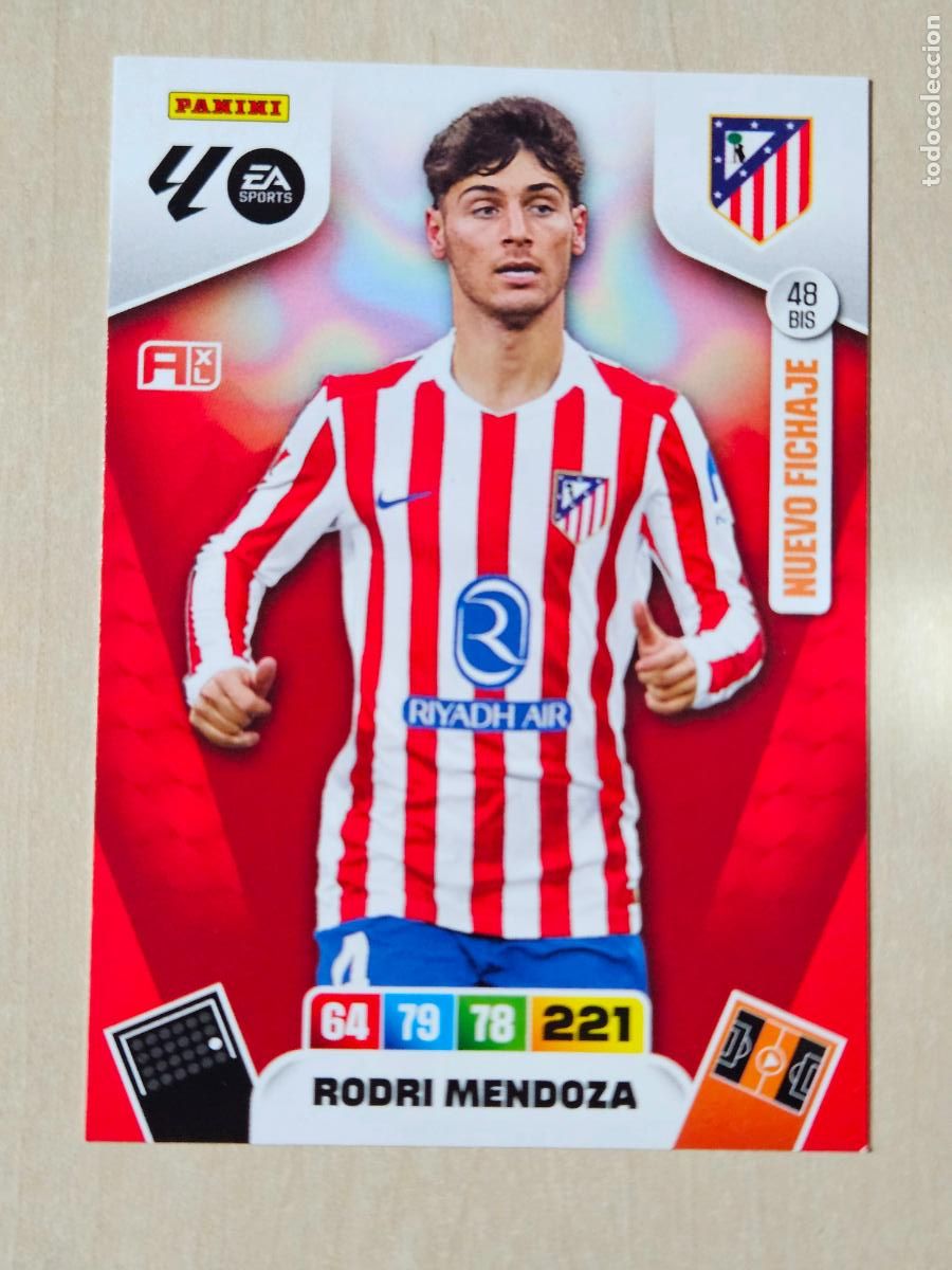 Cromos de F&uacute;tbol: FICHA N&ordm; BIS 48 RODRI MENDOZA - ADRENALYN 25 26 - PANINI 2025 - 26 - CROMO - NUEVO FICHAJE