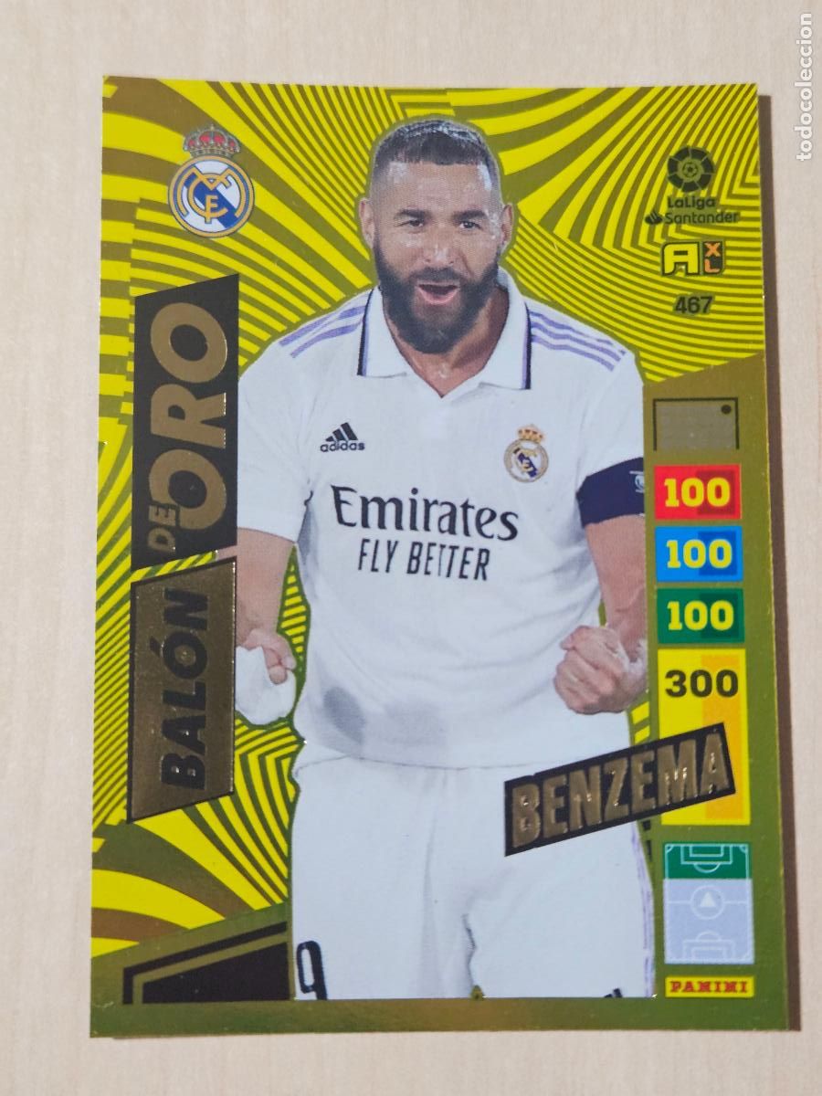 Cromos de F&uacute;tbol: FICHA N&ordm; 467 BENZEMA - ADRENALYN 22 23 - PANINI 2022 - 23 - CROMO - BALON DE ORO
