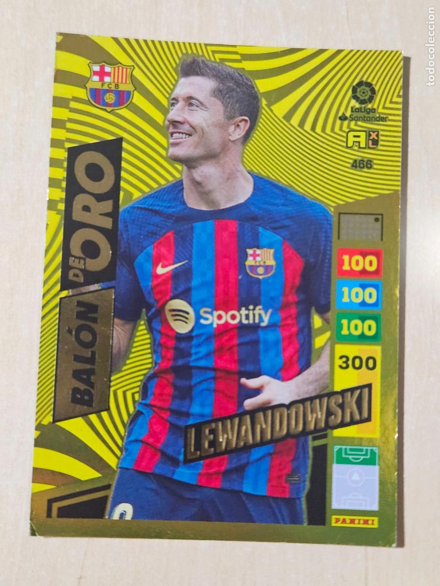 Cromos de F&uacute;tbol: FICHA N&ordm; 466 LEWANDOWSKI - ADRENALYN 22 23 - PANINI 2022 - 23 - CROMO - BALON DE ORO
