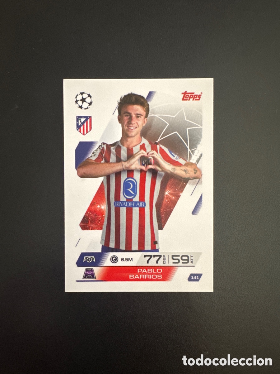 Cartes &agrave; collectionner de Football: BARRIOS ATL&Eacute;TICO DE MADRID NUMERO 141 MATCH ATTAX 2025 2026