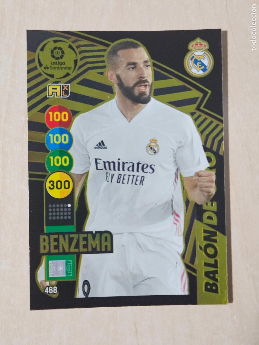 Cromos de F&uacute;tbol: FICHA N&ordm; 468 BENZEMA - ADRENALYN 20 21 - PANINI 2020 - 21 - CROMO - BALON DE ORO