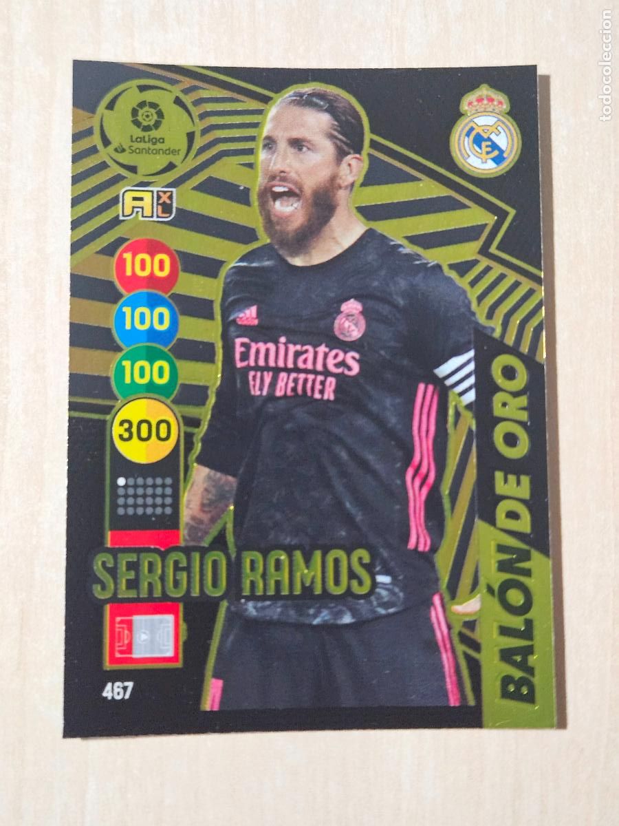 Cromos de F&uacute;tbol: FICHA N&ordm; 467 SERGIO RAMOS - ADRENALYN 20 21 - PANINI 2020 - 21 - CROMO - BALON DE ORO