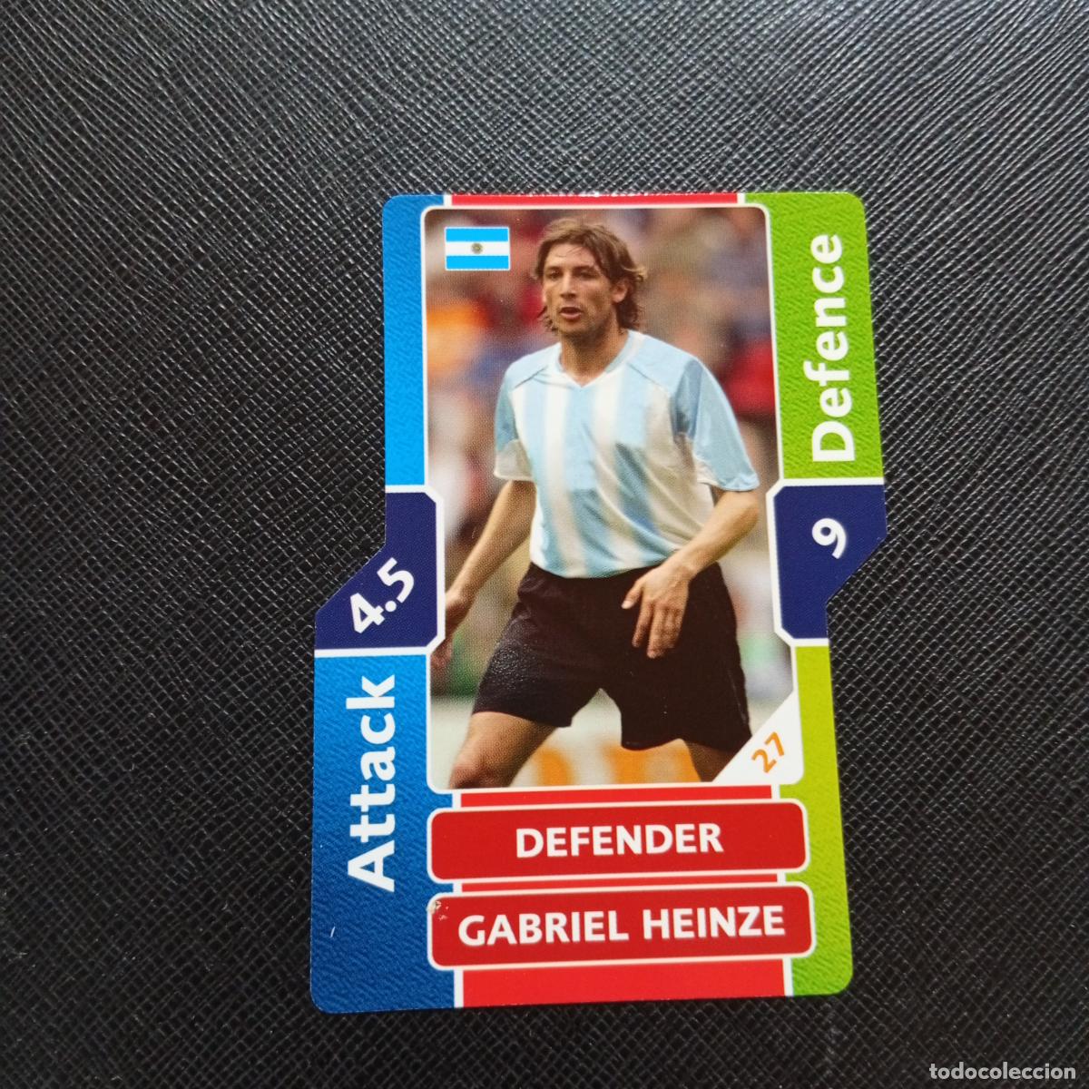 Cromos de F&uacute;tbol: GABRIEL HEINZE ARGENTINA TOPPS MATCH ATTAX MUNDIAL 2006 ALEMANIA CROMO FUTBOL 06 - A43 PG30