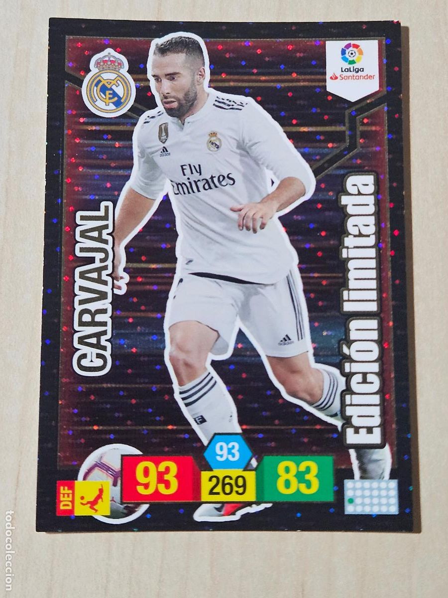 Cromos de F&uacute;tbol: FICHA CARVAJAL - ADRENALYN 18 19 - PANINI 2018 - 19 - CROMO - EDICION LIMITADA