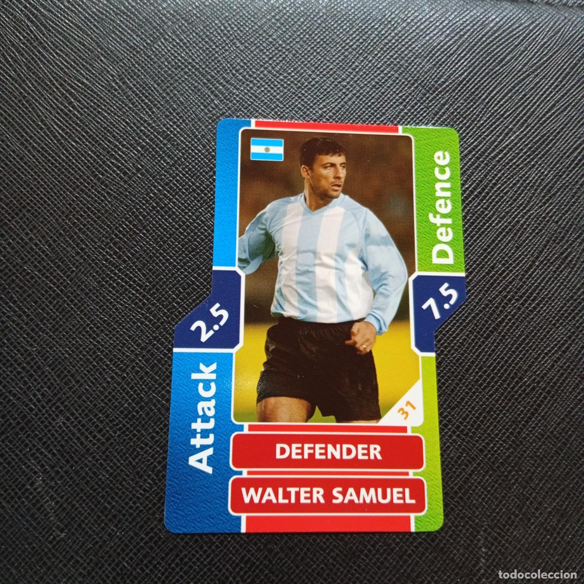 Cromos de F&uacute;tbol: WALTER SAMUEL ARGENTINA TOPPS MATCH ATTAX MUNDIAL 2006 ALEMANIA CROMO FUTBOL 06 - A43 PG31
