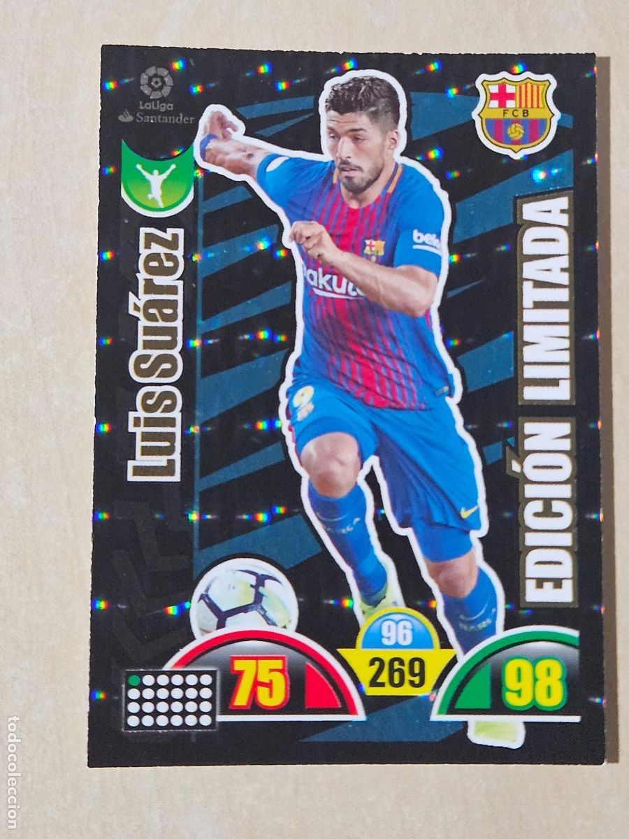 Cromos de Futebol: FICHA LUIS SUAREZ - ADRENALYN 17 18 - PANINI 2017 - 18 - CROMO - EDICION LIMITADA