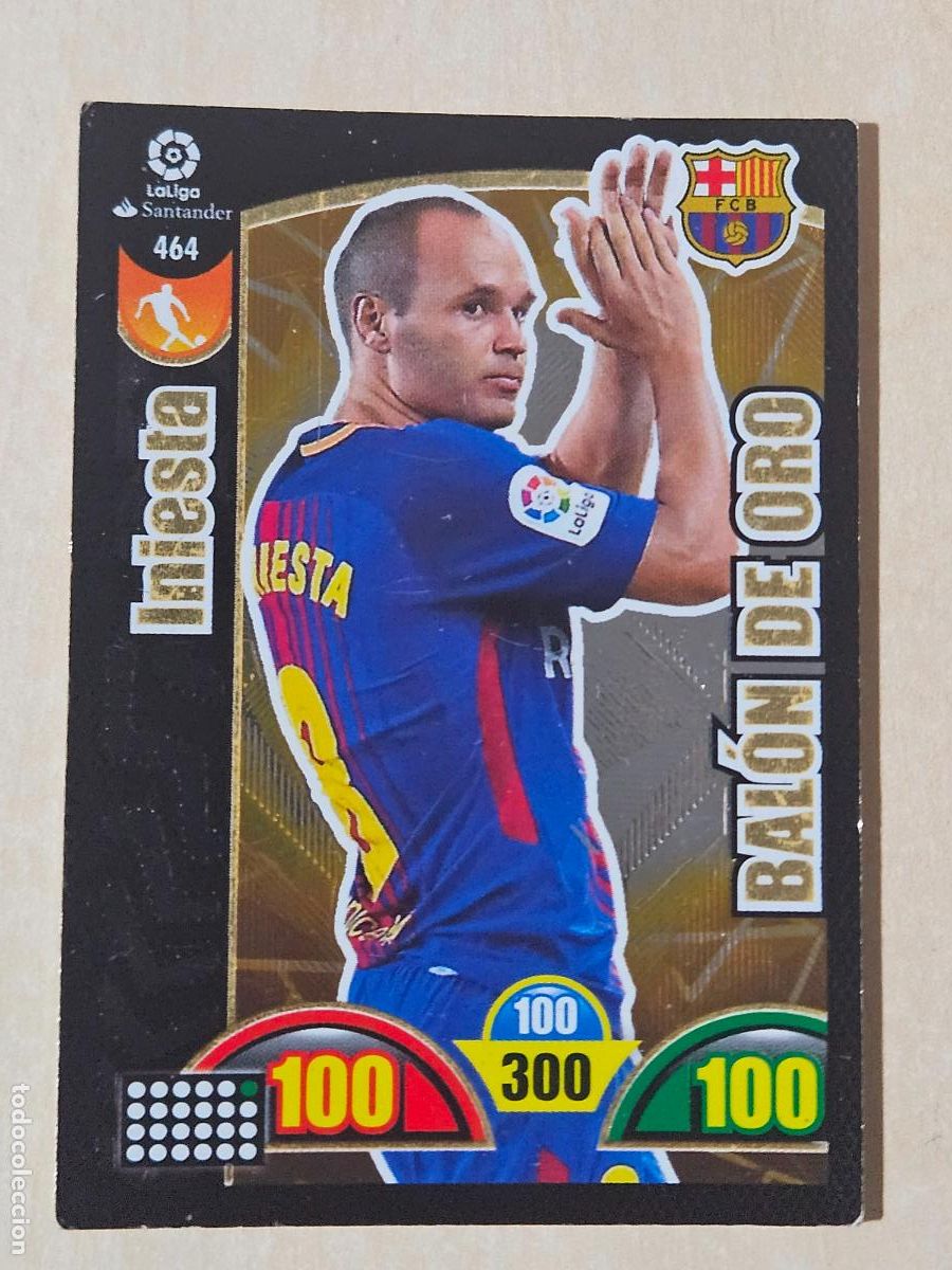 Figurine di Calcio: FICHA N&ordm; 464 INIESTA - ADRENALYN 17 18 - PANINI 2017 - 18 - CROMO - BALON DE ORO
