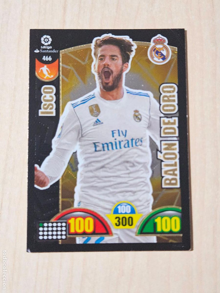 Cromos de F&uacute;tbol: FICHA N&ordm; 466 ISCO - ADRENALYN 17 18 - PANINI 2017 - 18 - CROMO - BALON DE ORO