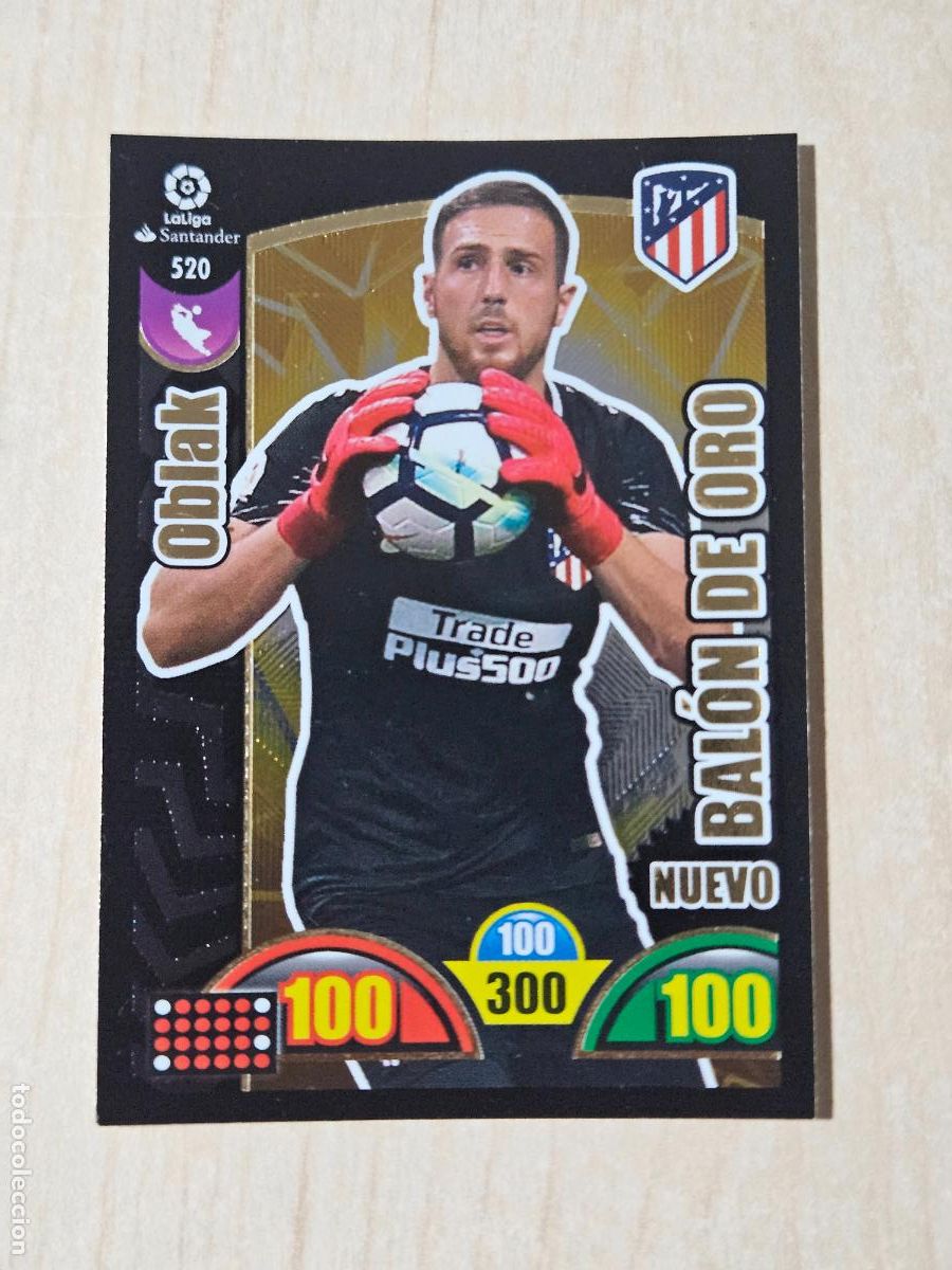 Football Stickers: FICHA N&ordm; 520 OBLAK - ADRENALYN 17 18 - PANINI 2017 - 18 - CROMO - NUEVO BALON DE ORO