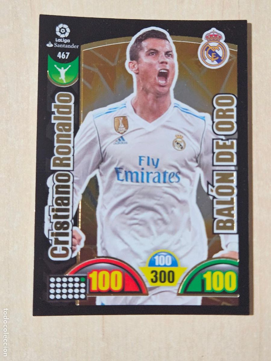 Fu&szlig;ball-Sticker: FICHA N&ordm; 467 CRISTIANO RONALDO - ADRENALYN 17 18 - PANINI 2017 - 18 - CROMO - BALON DE ORO