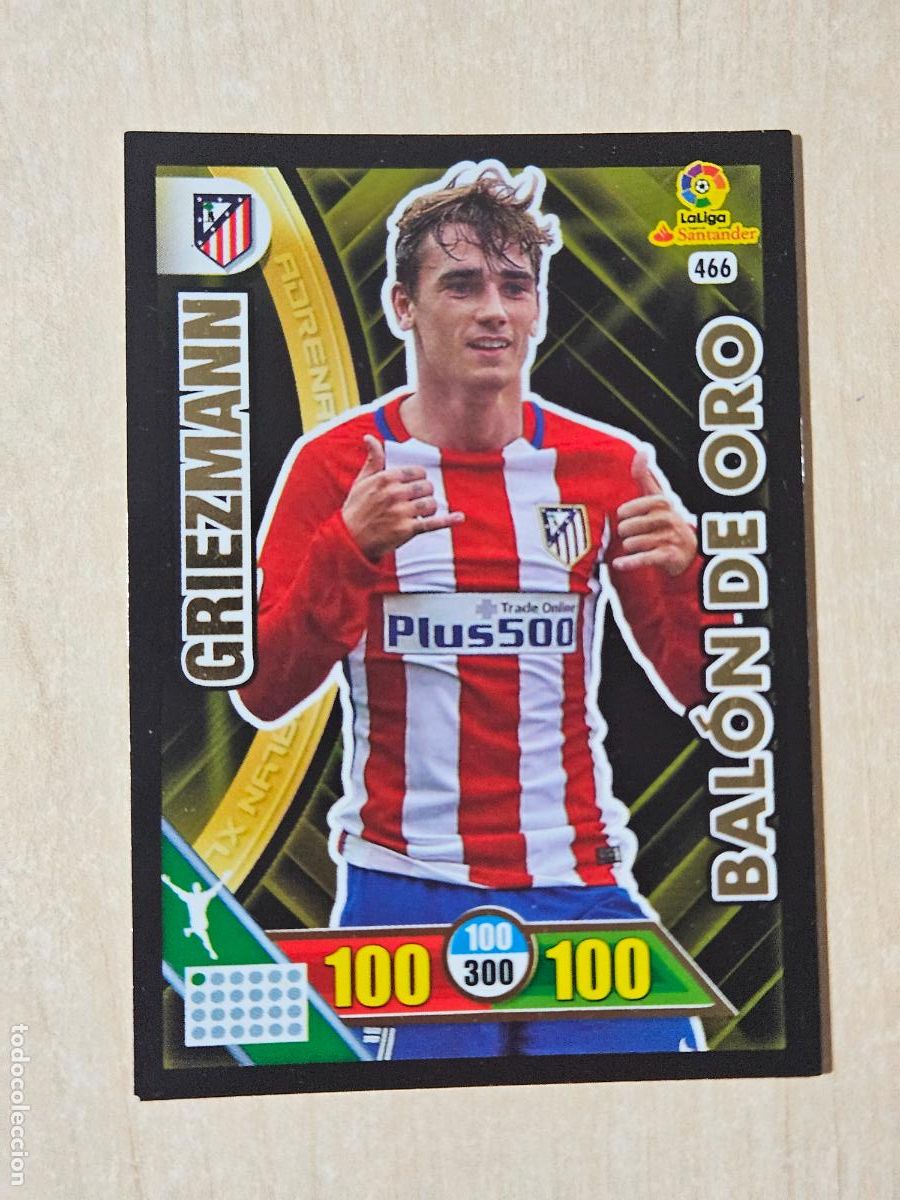 Fu&szlig;ball-Sticker: FICHA N&ordm; 466 GRIEZMANN - ADRENALYN 16 17 - PANINI 2016 - 17 - CROMO - BALON DE ORO