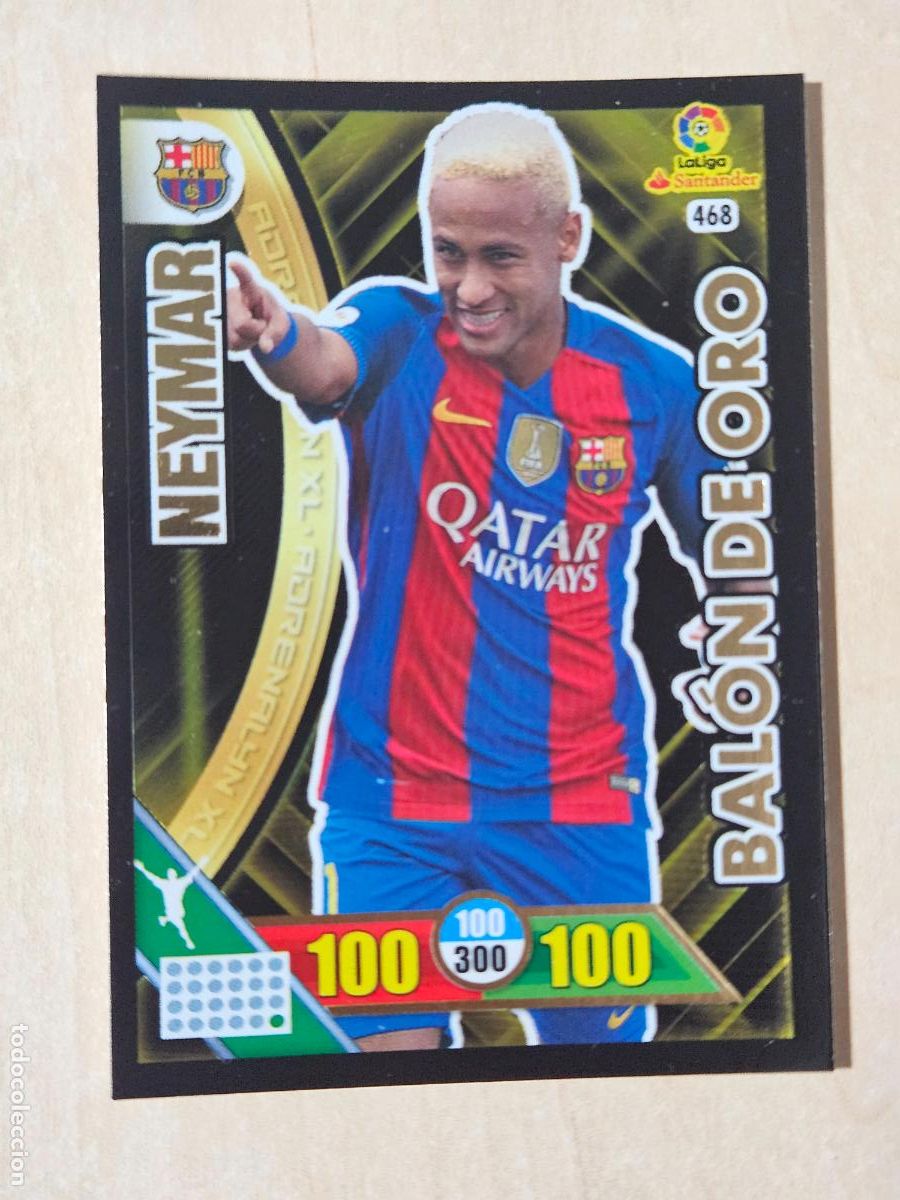 Cromos de F&uacute;tbol: FICHA N&ordm; 468 NEYMAR - ADRENALYN 16 17 - PANINI 2016 - 17 - CROMO - BALON DE ORO