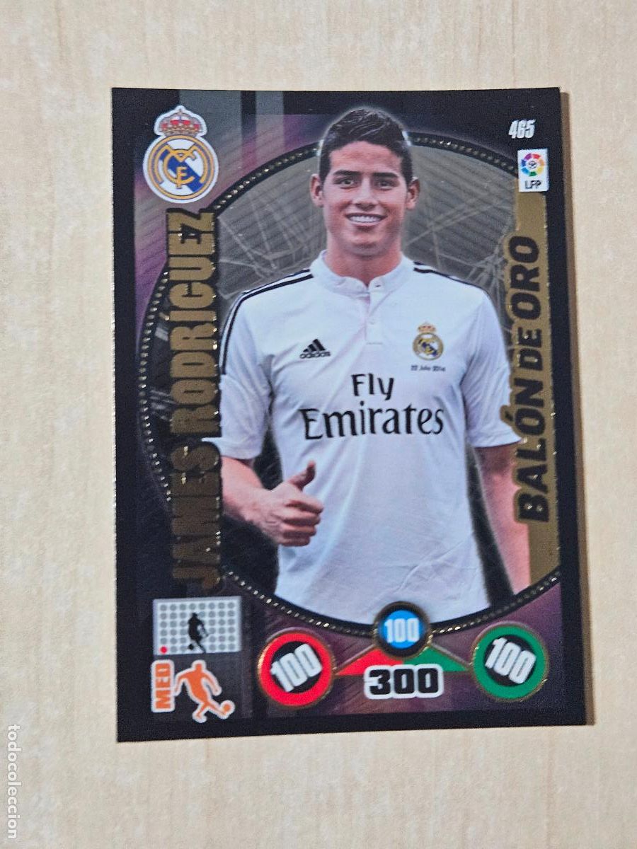 Football Stickers: FICHA N&ordm; 465 JAMES RODRIGUEZ - ADRENALYN 14 15 - PANINI 2014 -15 - CROMO - BALON DE ORO