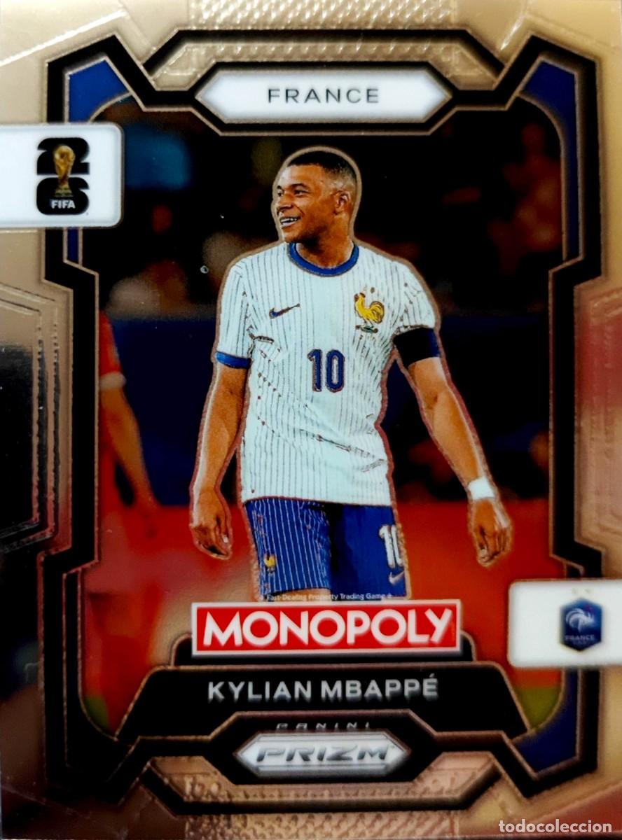 Cromos de F&uacute;tbol: 7 Kylian Mbappe - Francia - Real Madrid - PANINI MONOPOLY PRIZM Fifa World Cup 2026