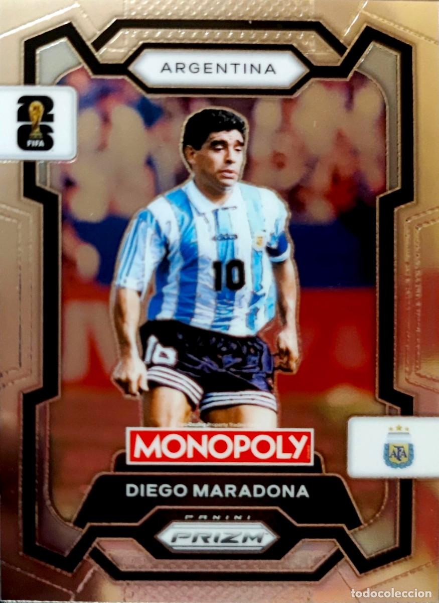 Cromos de F&uacute;tbol: 3 Diego Maradona - Argentina - PANINI MONOPOLY PRIZM Fifa World Cup 2026