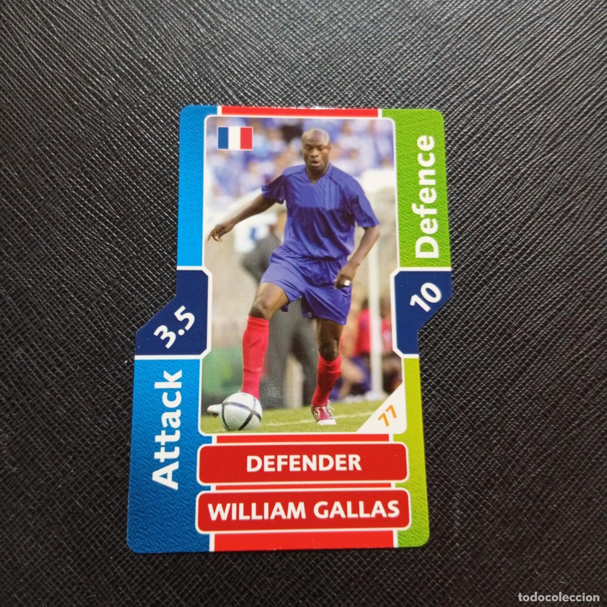 Football Stickers: WILLIAM GALLAS FRANCIA TOPPS MATCH ATTAX MUNDIAL 2006 ALEMANIA CROMO FUTBOL 06 - A43 PG49
