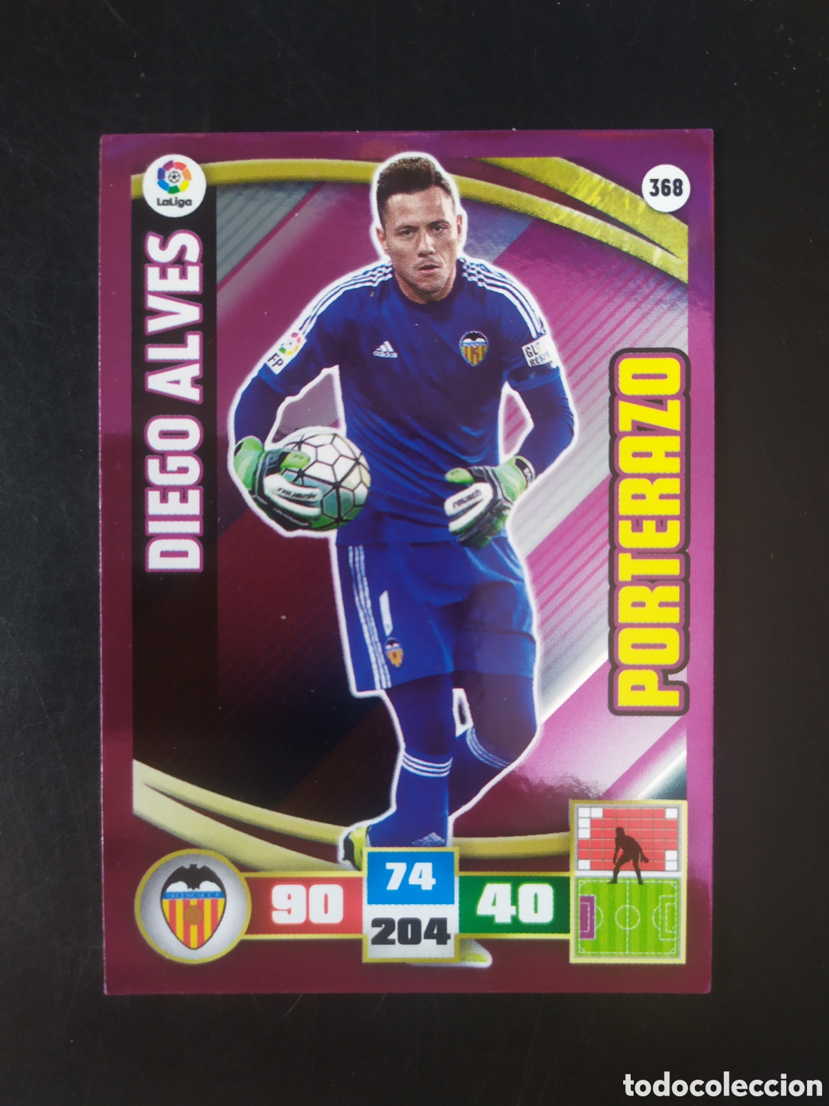 Football Stickers: Adrenalyn 2015 2016 15 16 panini Diego Alves porterazo n&deg; 368 Valencia