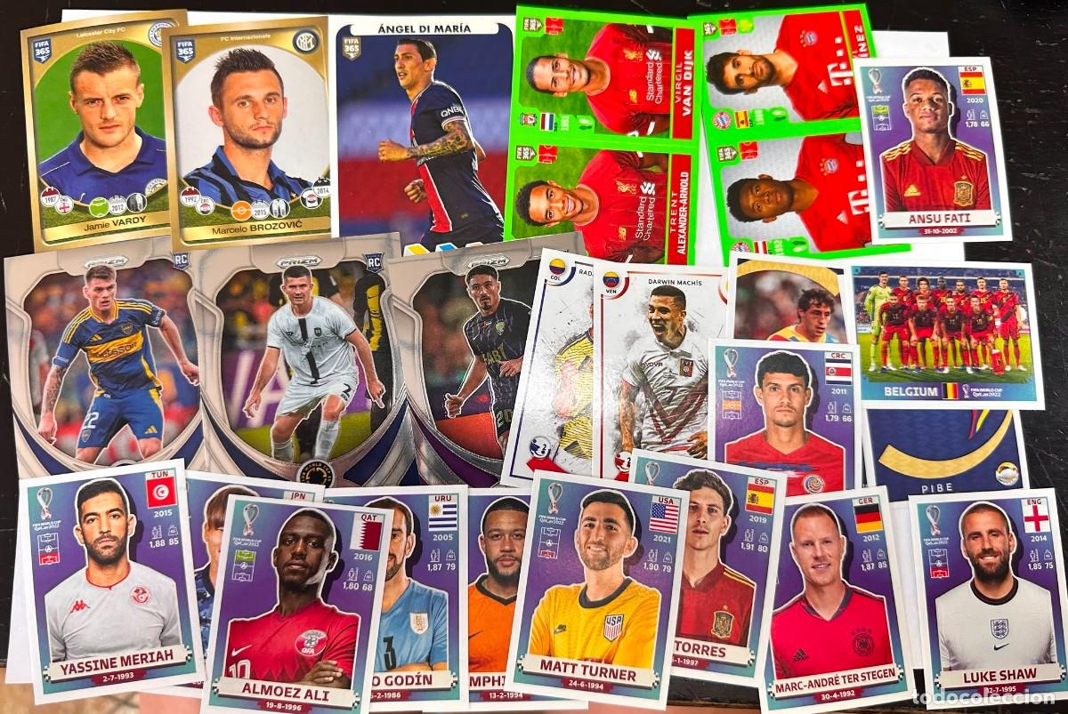 Figurine di Calcio: Lote 24 Cards Panini, Fifa 365, World Cup Qatar 2022, Prizm...