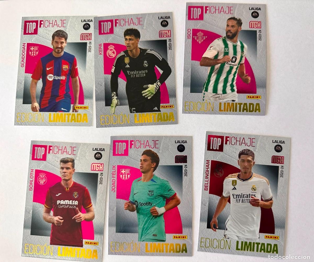 Cromos de F&uacute;tbol: Lote 6 Card Top Fichaje Edicion Limitada Panini Megacracks 2023 24