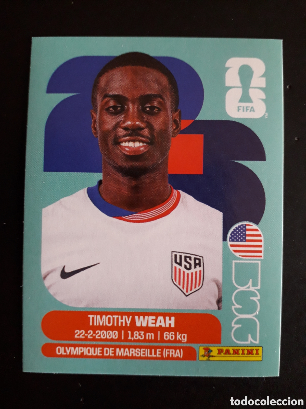 Cromos de F&uacute;tbol: WEAH ESTADOS UNIDOS USA 12 MUNDIAL F&Uacute;TBOL 2026 FIFA WORLD CUP PANINI SIN PEGAR PEDIDO M&Iacute;NIMO 3&euro;