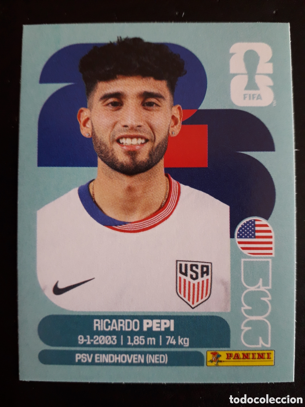 Fu&szlig;ball-Sticker: PEPI ESTADOS UNIDOS USA 18 MUNDIAL F&Uacute;TBOL 2026 FIFA WORLD CUP PANINI SIN PEGAR PEDIDO M&Iacute;NIMO 3&euro;