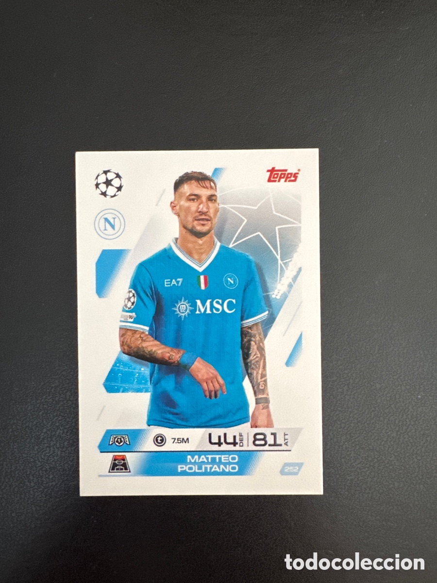 Cromos de F&uacute;tbol: POLITANO N&Aacute;POLES NUMERO 252 MATCH ATTAX 2025 2026