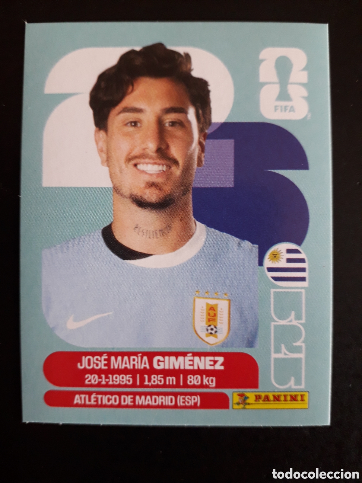 Cromos de F&uacute;tbol: GIM&Eacute;NEZ URUGUAY URU 5 MUNDIAL F&Uacute;TBOL 2026 FIFA WORLD CUP PANINI SIN PEGAR PEDIDO M&Iacute;NIMO 3&euro;