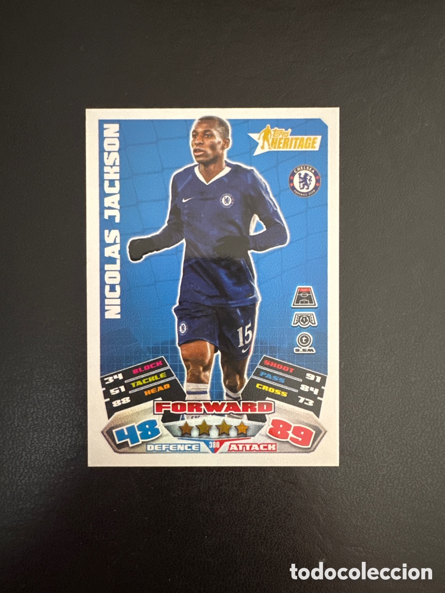 Football Stickers: NICOL&Aacute;S JACKSON HERITAGE NUMERO 380 MATCH ATTAX 2025 2026