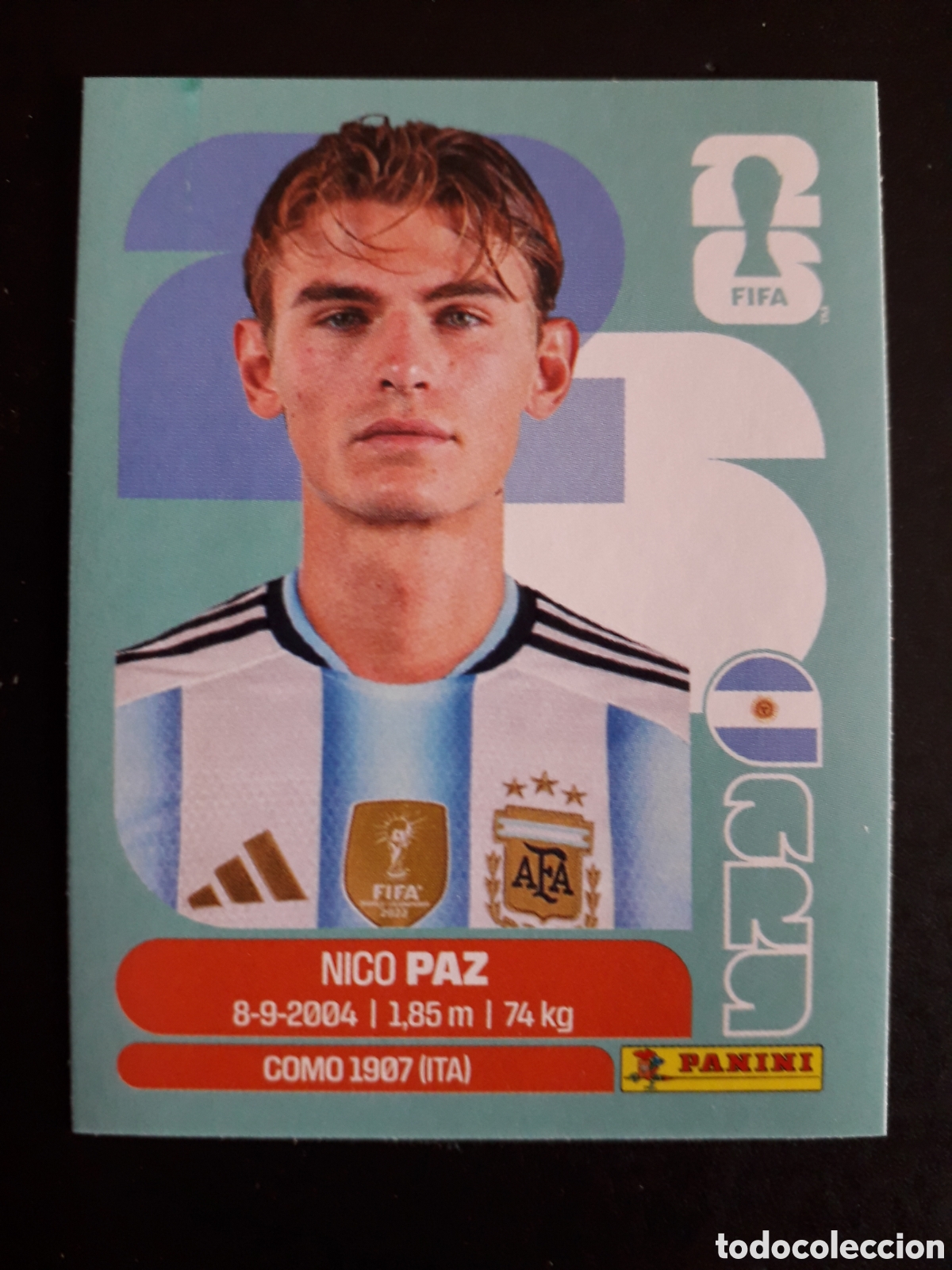 Football Stickers: NICO PAZ ARGENTINA ARG 14 MUNDIAL F&Uacute;TBOL 2026 FIFA WORLD CUP PANINI SIN PEGAR PEDIDO M&Iacute;NIMO 3&euro;