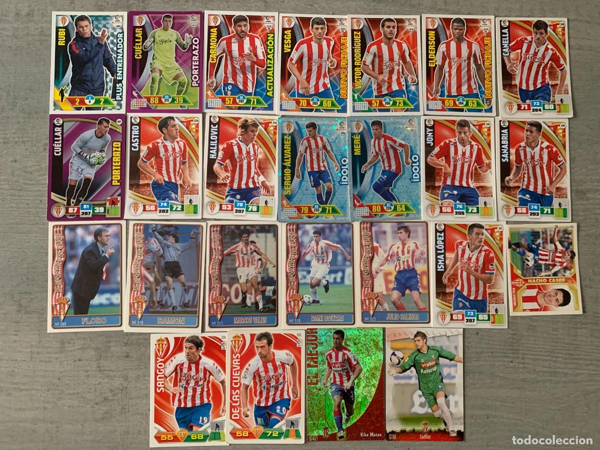 Football Stickers: LOTE DE CROMOS DE FUTBOL ANTIGUOS DEL SPORTING DE GIJON