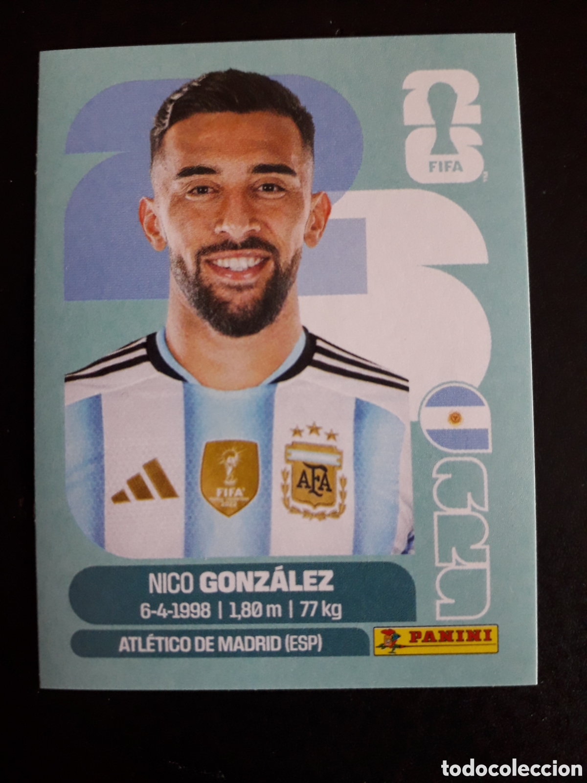Football Stickers: NICO GONZ&Aacute;LEZ ARGENTINA ARG 16 MUNDIAL F&Uacute;TBOL 2026 FIFA WORLD CUP PANINI SIN PEGAR PEDIDO M&Iacute;NIMO 3&euro;.